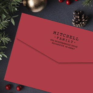 Typewriter Personalised Family Return Address Self-inking Stamp