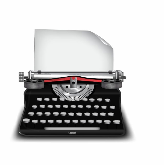 Typewriter Photo Sculpture Magnet (Front)