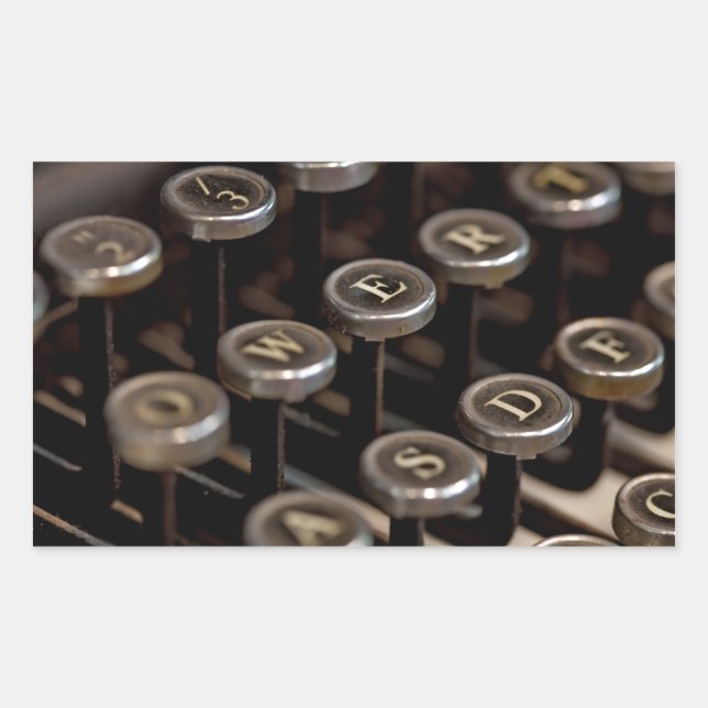 Typewriter Rectangular Sticker (Front)