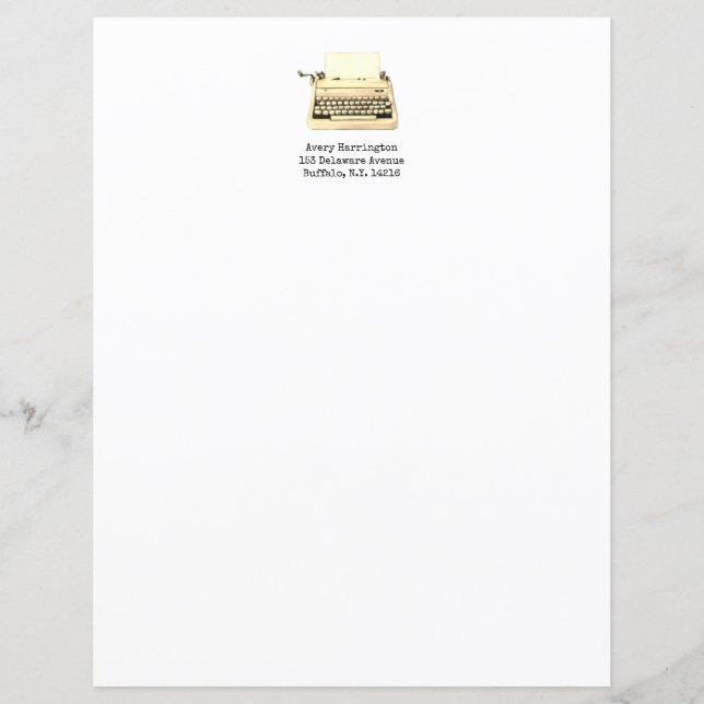 Typewriter Retro 60s Cute Personalised  Notebook (Front)