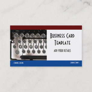 Typewriter Writer Blog Blogger Business Card