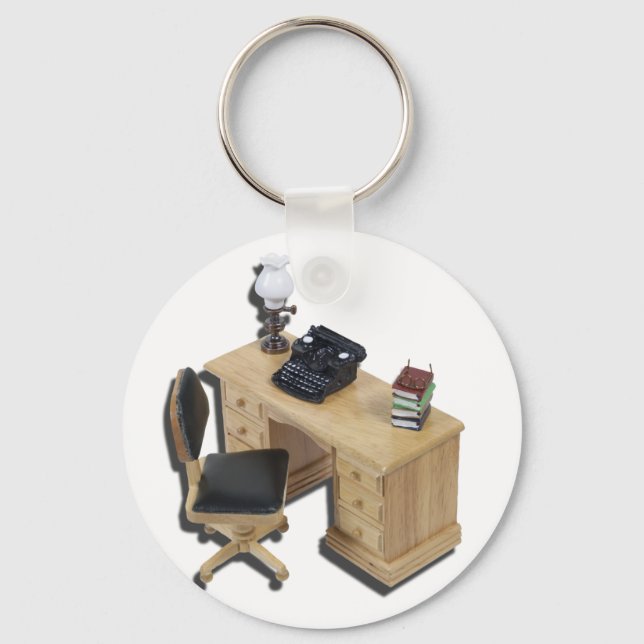 TypewriterBooksDesk111112 copy.png Key Ring (Front)