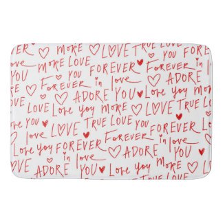 Typewriting Love Bath Mat