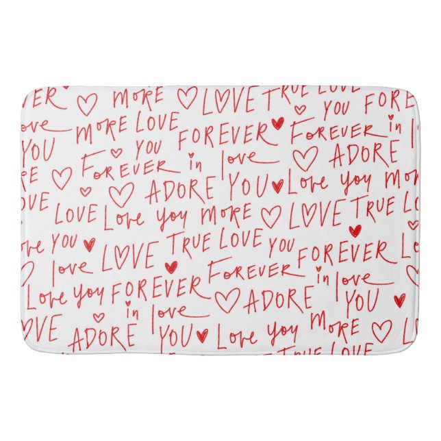 Typewriting Love  Bath Mat (Front)
