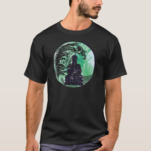 Typhoon Buddha Wave Emerald Smoke T-Shirt (Front)