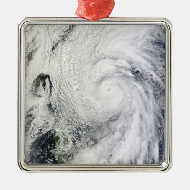 Typhoon Chaba in the Philippine Sea Metal Tree Decoration (Front)