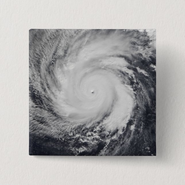 Typhoon Faxai in the western Pacific Ocean 15 Cm Square Badge (Front)