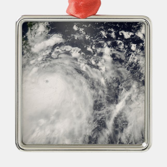 Typhoon Fengshen over the Philippines Metal Tree Decoration (Front)