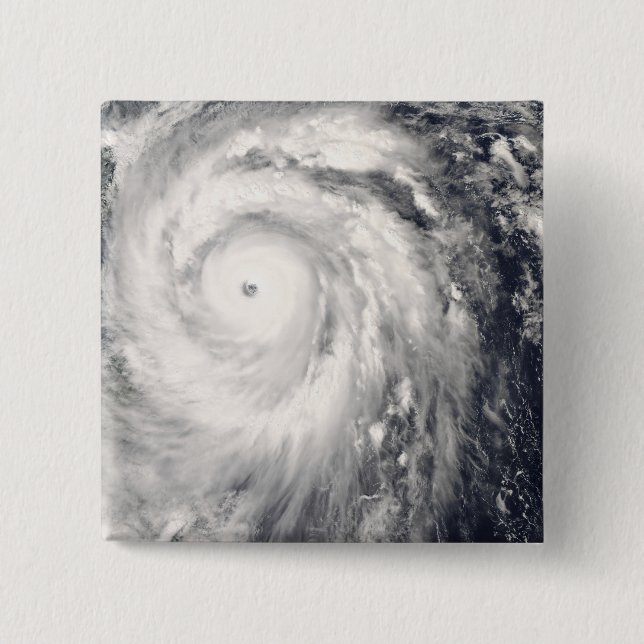 Typhoon Jangmi off Taiwan and the Philippines 15 Cm Square Badge (Front)