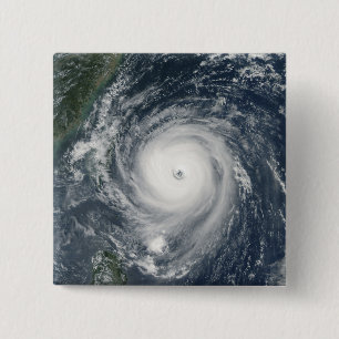 Typhoon Longwang approaching Taiwan 15 Cm Square Badge