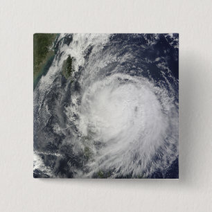 Typhoon Lupit off the Philippines 15 Cm Square Badge