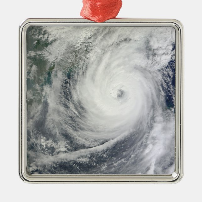 Typhoon Megi 4 Metal Tree Decoration (Front)