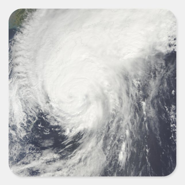Typhoon Melor approaching Japan Square Sticker (Front)