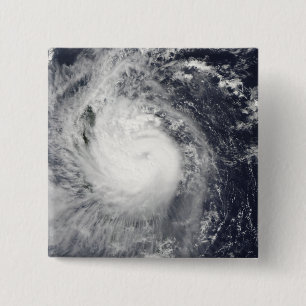 Typhoon Mirinae heading west 15 Cm Square Badge