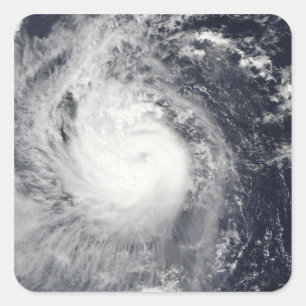 Typhoon Mirinae heading west Square Sticker