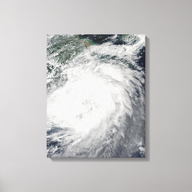 Typhoon Morakot over China Canvas Print (Front)