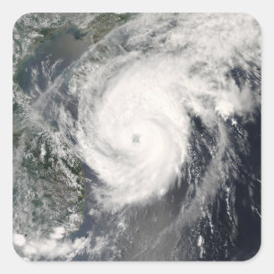 Typhoon Neoguri approaching China 2 Square Sticker