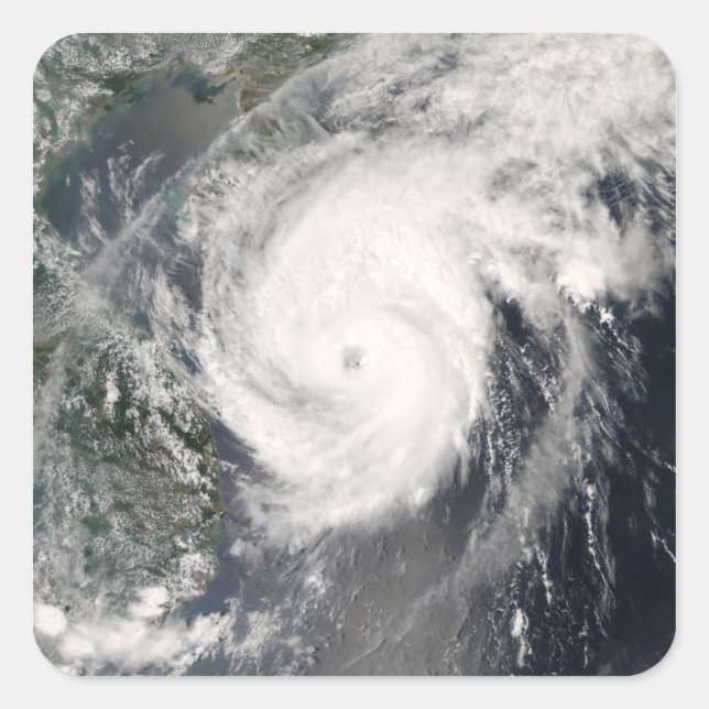 Typhoon Neoguri approaching China 2 Square Sticker (Front)