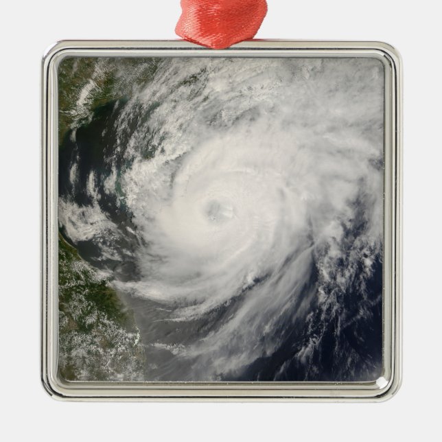 Typhoon Neoguri approaching China Metal Tree Decoration (Front)