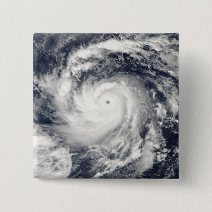 Typhoon Nida in the Pacific Ocean 15 Cm Square Badge