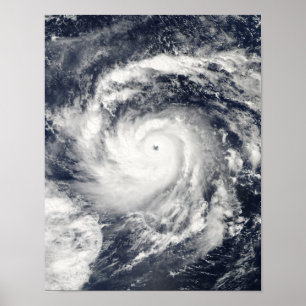 Typhoon Nida in the Pacific Ocean Poster