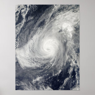 Typhoon Nida south-southwest of Iwo Jima Poster