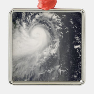 Typhoon Nuri approaching the Philippine Islands Metal Tree Decoration