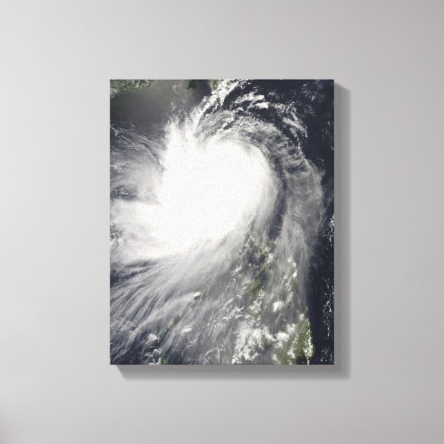 Typhoon Nuri over the Philippine Islands Canvas Print (Front)
