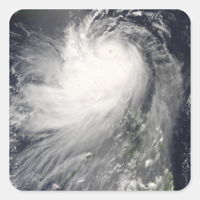 Typhoon Nuri over the Philippine Islands Square Sticker (Front)