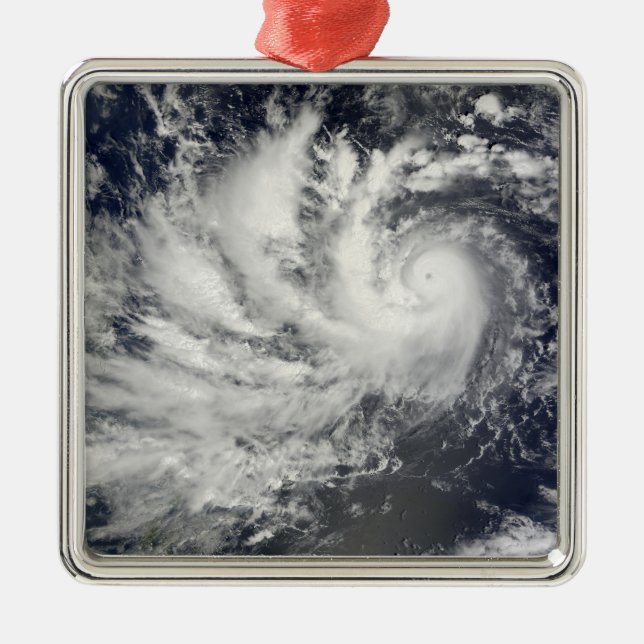 Typhoon Parma heading westward Metal Tree Decoration (Front)