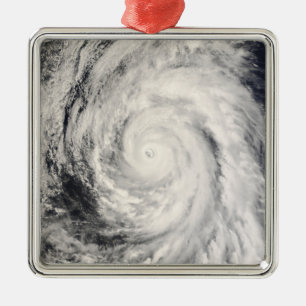 Typhoon Rammasun in the Philippine Sea Metal Tree Decoration