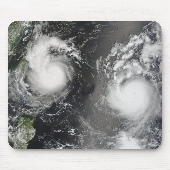 Typhoon Saomai and Tropical Storm Bopha Mouse Mat (Front)