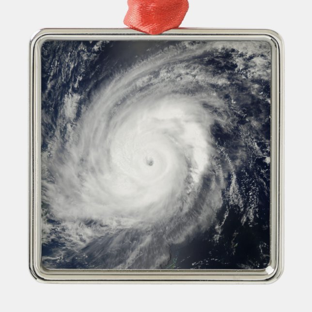 Typhoon Sudal south of Japan 2 Metal Tree Decoration (Front)