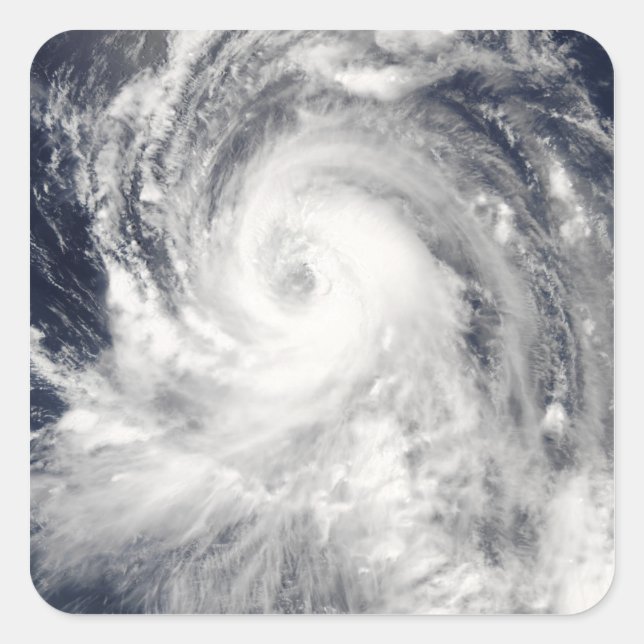 Typhoon Tingting over the Northern Mariana Isla Square Sticker (Front)