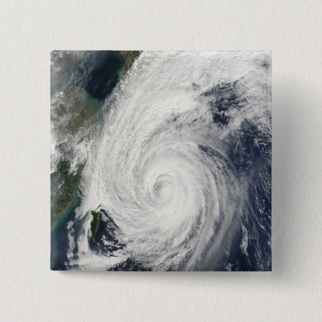 Typhoon Tokage south of Japan 15 Cm Square Badge (Front)