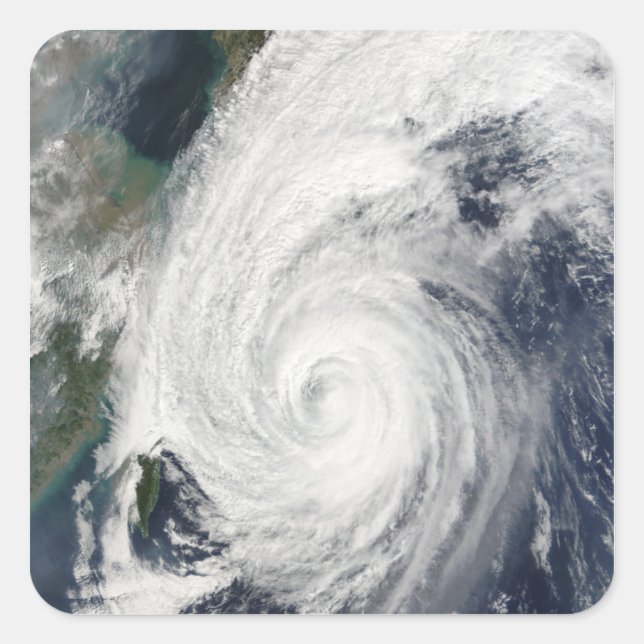 Typhoon Tokage south of Japan Square Sticker (Front)