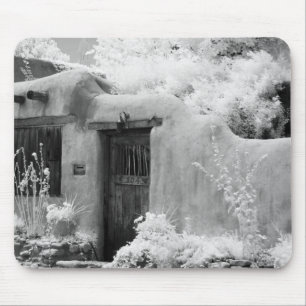 Typical adobe door and entryway in Santa Fe, New Mouse Mat