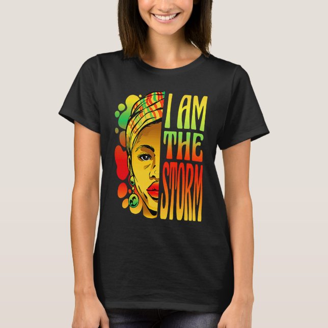 Typical African Headgear Style Woman BHM T-Shirt (Front)