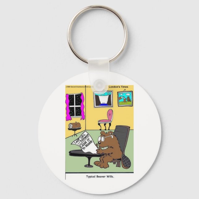 Typical Beaver Last Will & Testament Key Ring (Front)