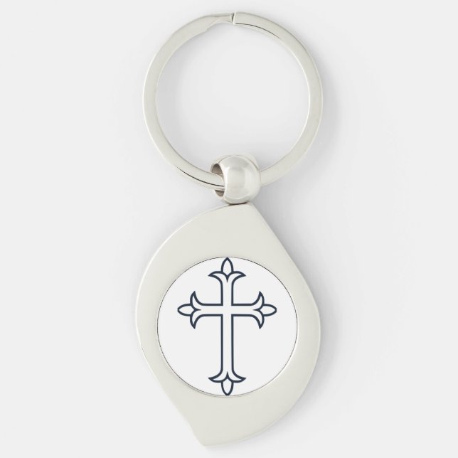 Typical Christian cross Key Ring (Front)