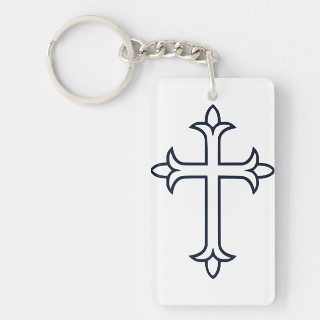 Typical Christian cross Key Ring (Front)