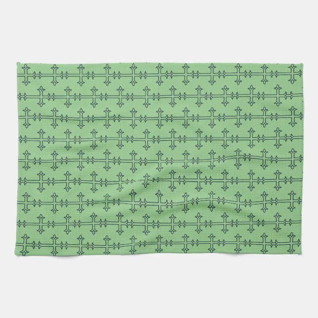 Typical Christian cross Tea Towel (Horizontal)