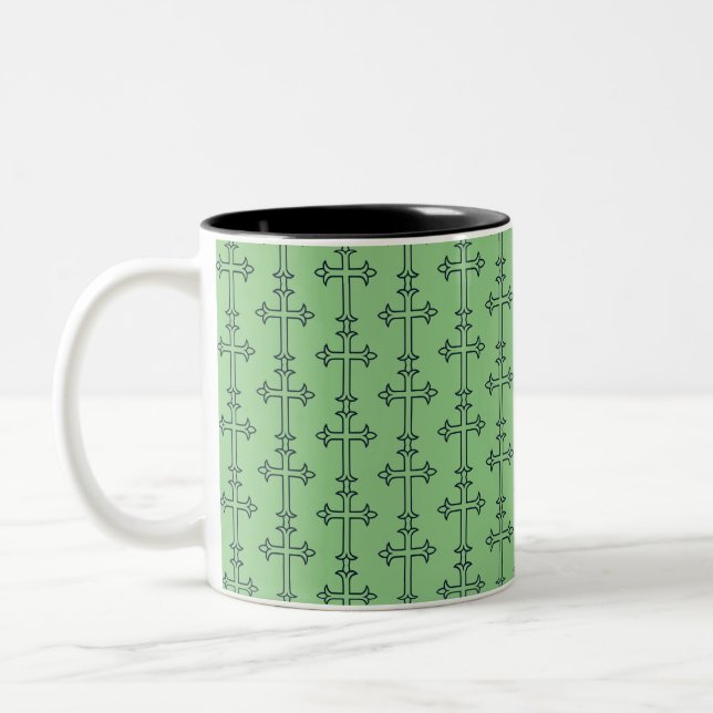 Typical Christian cross Two-Tone Coffee Mug (Left)