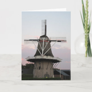 Typical Dutch windmill. Card