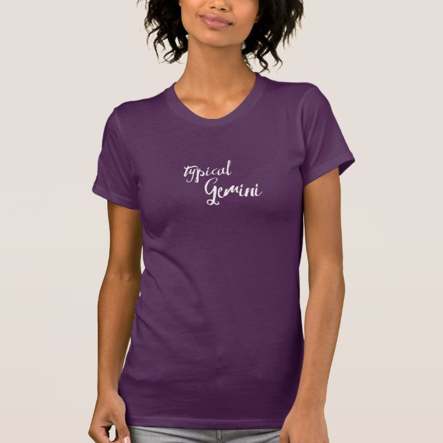 Typical Gemini Zodiac Astrology Fitted T-Shirt (Front)