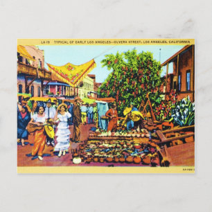Typical of Early Los Angeles - Olvera Street Postcard