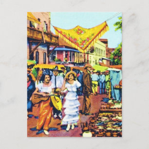 Typical of Early Los Angeles - Olvera Street Postcard