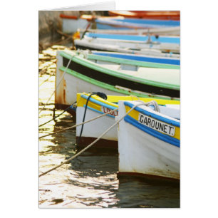Typical Provencal fishing boats painted in
