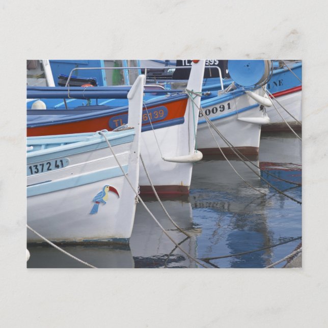 Typical Provencal fishing boats painted in 2 Postcard (Front)