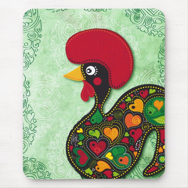 Typical Rooster of Barcelos Mouse Mat (Front)